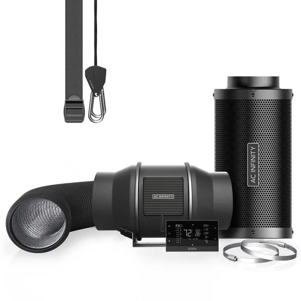 AI-powered controller for 6 inch grow tent air filtration kit