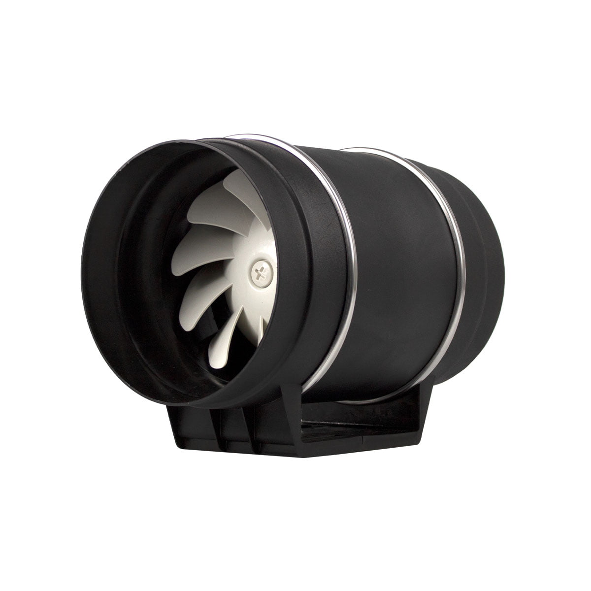Cyclone Twin Speed Inline Duct Fan 160mm for hydroponic grow room ventilation – dual speed, UK plug, durable plastic housing