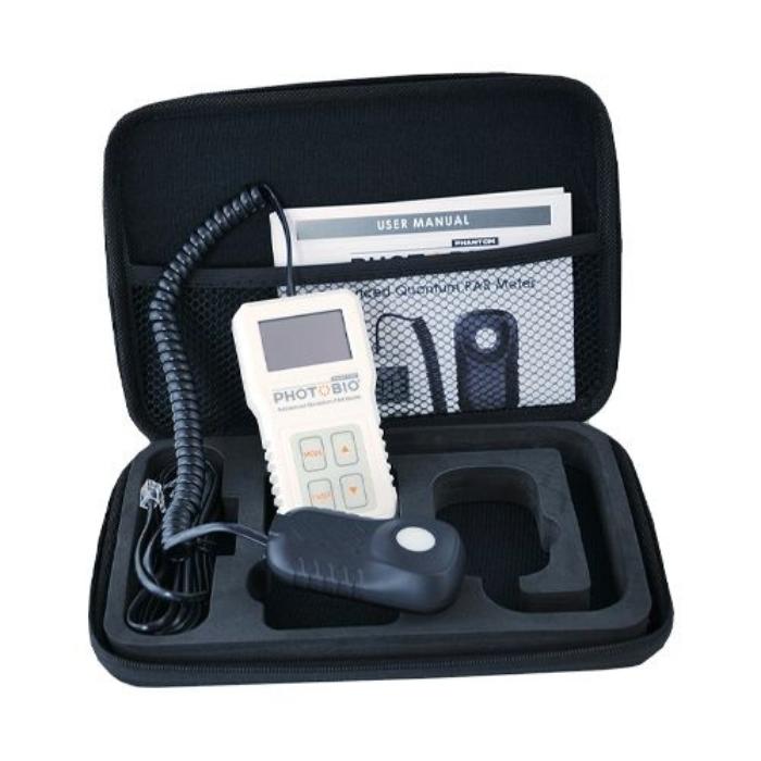 PHOTOBIO PAR light meter in case for LED grow light calibration