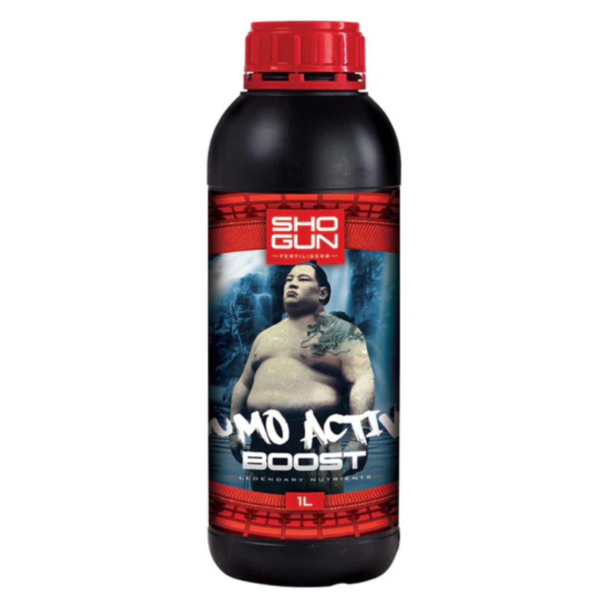 Bottle of 1L Shogun Sumo Active Boost on a white background