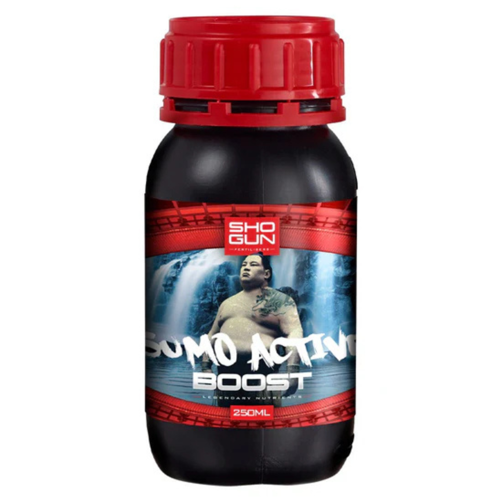 250ml Bottle of Shogun Sumo Active Boost with a red cap on a white background