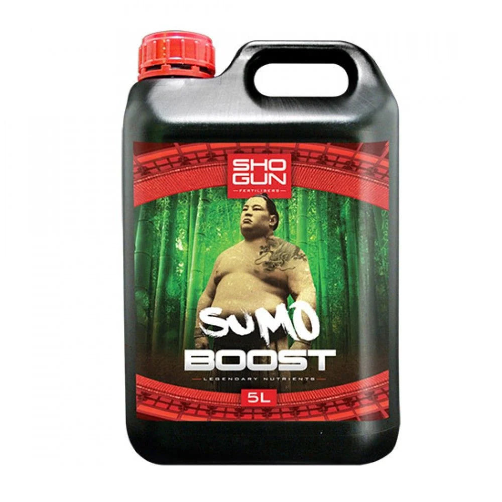 5L Shogun Sumo Boost fertilizer container on a white background