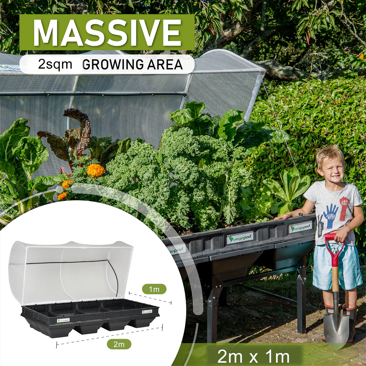 Large Vegepod Garden Bed Sizing