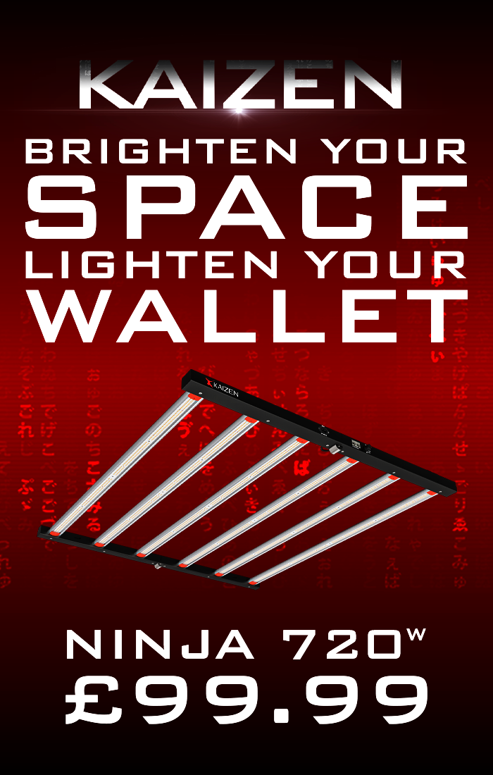 KAIZEN 720W LED grow light with 6-bar design for high efficiency hydroponic grow rooms