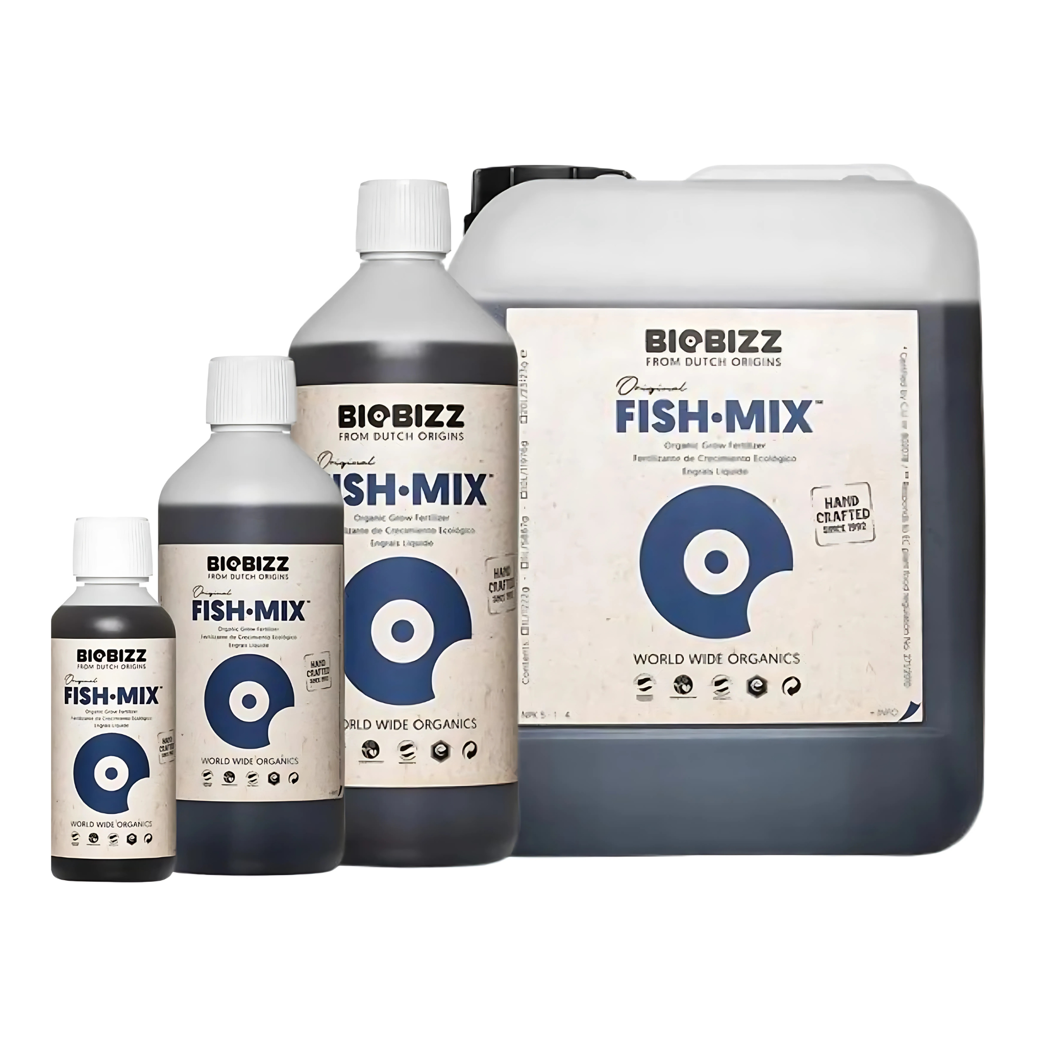 Collection of Biobizz Fish-Mix products on a white background