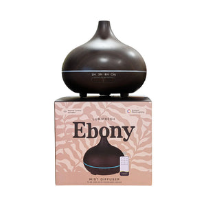 LumiFresh 500ml Ultrasonic Aroma Diffuser | Maple & Ebony Wood Effect - Ebony