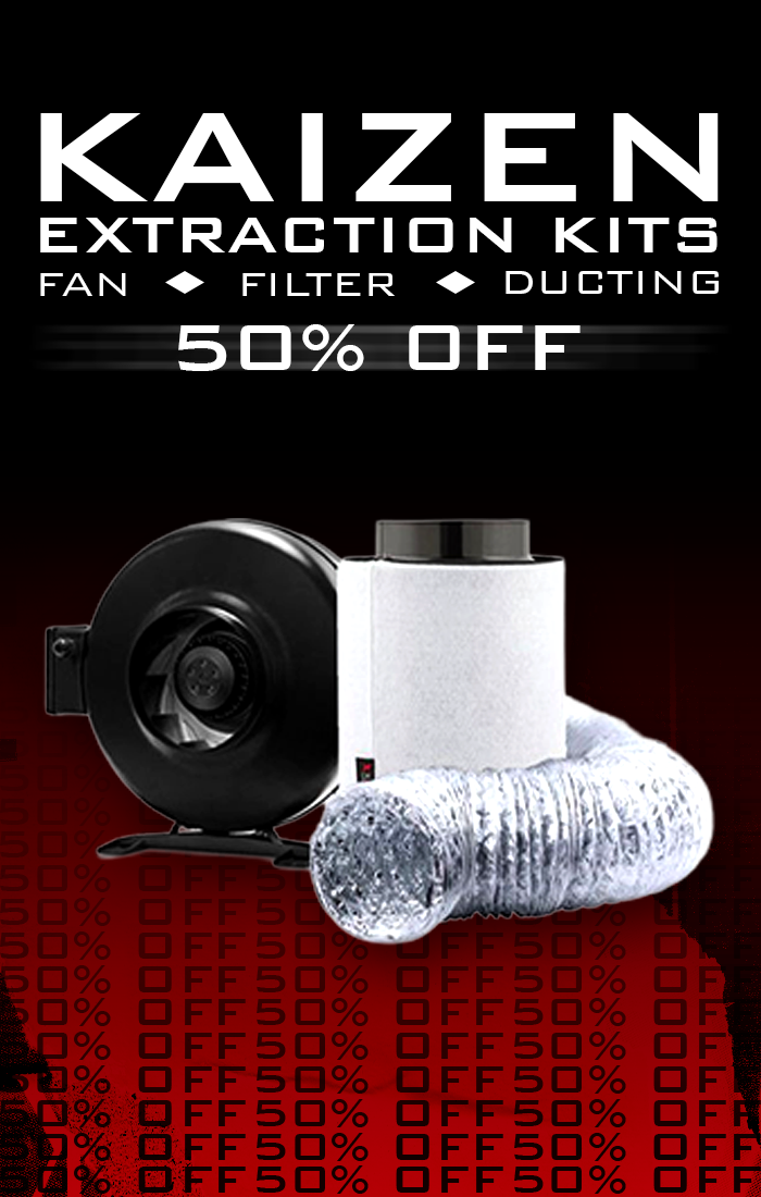 Kaizen fan and carbon filter extraction kit for grow room ventilation
