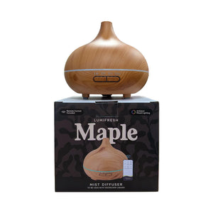 LumiFresh 500ml Ultrasonic Aroma Diffuser | Maple & Ebony Wood Effect - Maple