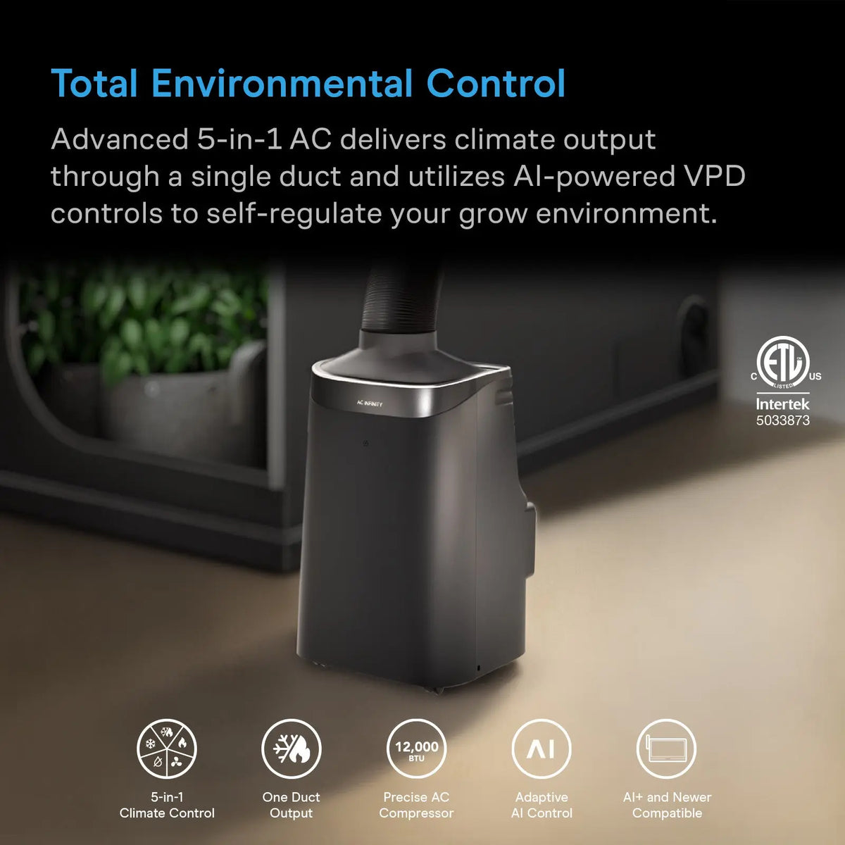 AC Infinity Terraform 9 – Grow Room Air Conditioner & Climate Control
