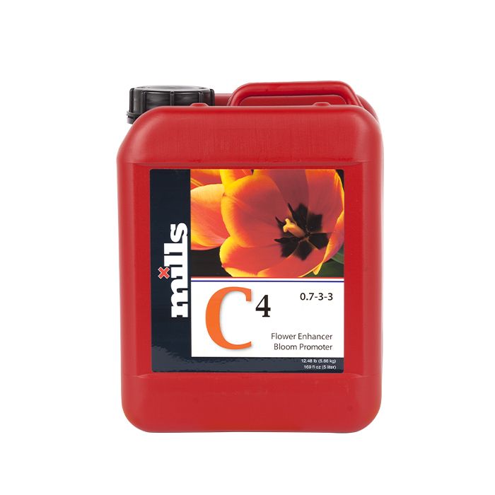 image of a bottle of mills nutrients C4 5 litre bottle