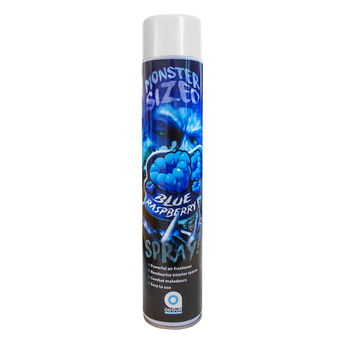 image of an odour neutralising blue raspberry spray