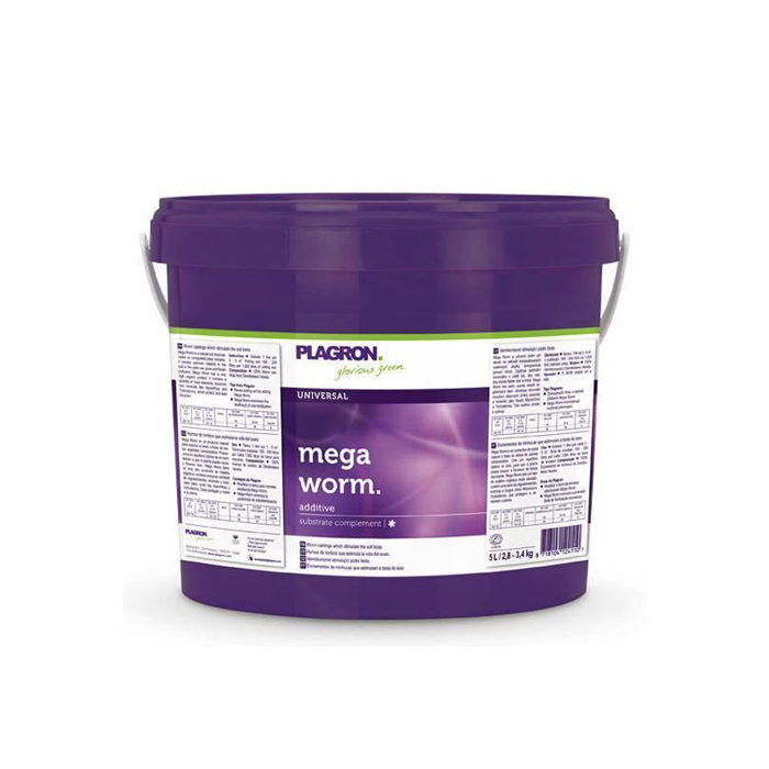 image of plagron megaworn in 5l bucket on a white background