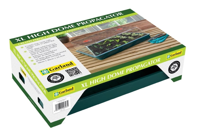 XL High Dome Propagator dimensions 58 cm × 40.5 cm × 22.5 cm